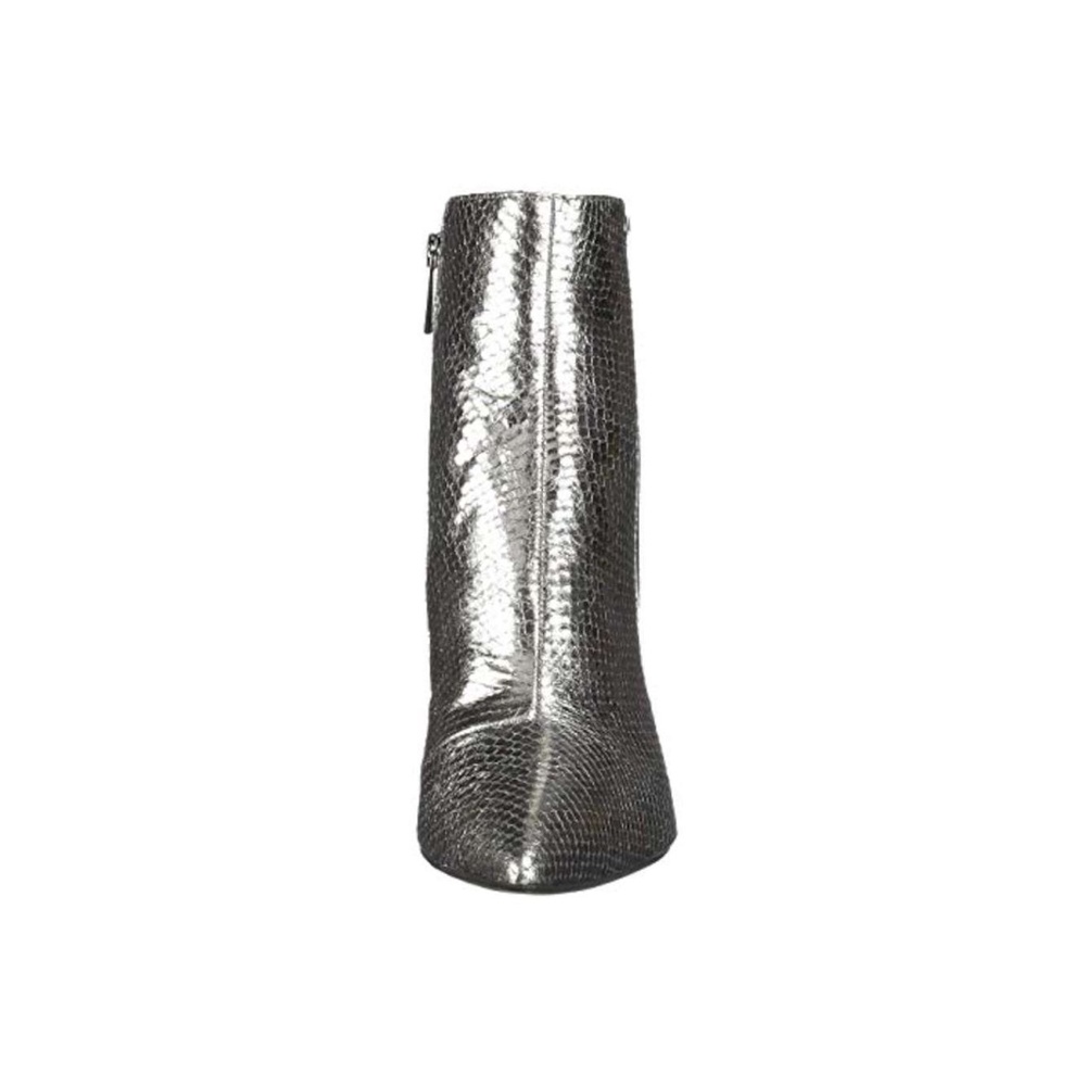 Michael Kors Dorothy Flex Leather Pointed Toe Ankle Metallic Silver Snake Heel 8 - Picture 6 of 16